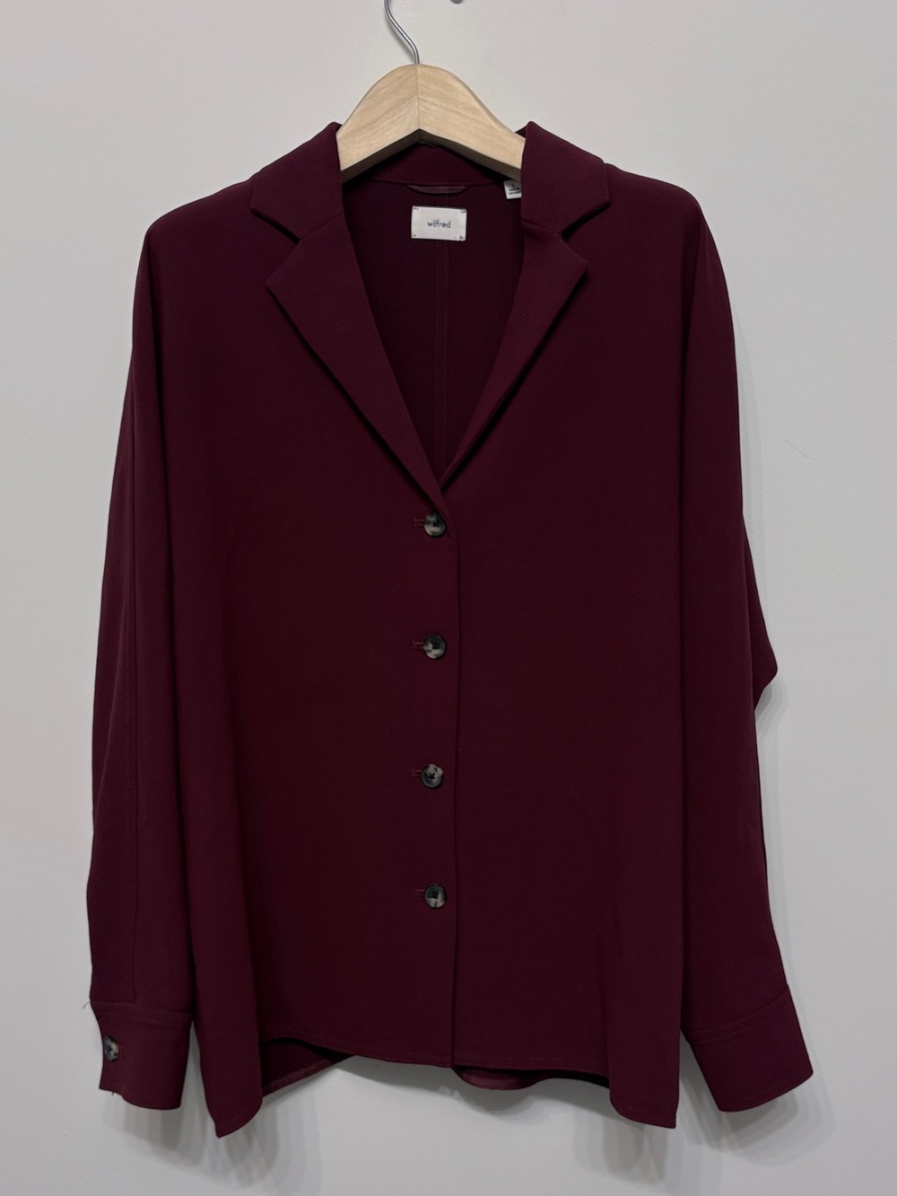 Aritzia Wilfred cardamon crepette freedom top sz s small worn once